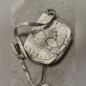 MK snakeskin crossover purse
